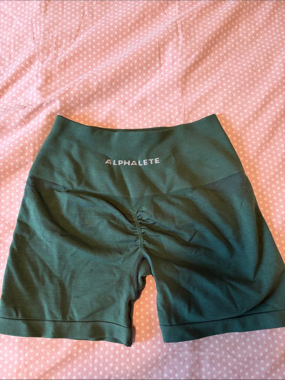 Alphalete Women's High-Rise Forest Green Bike Shorts